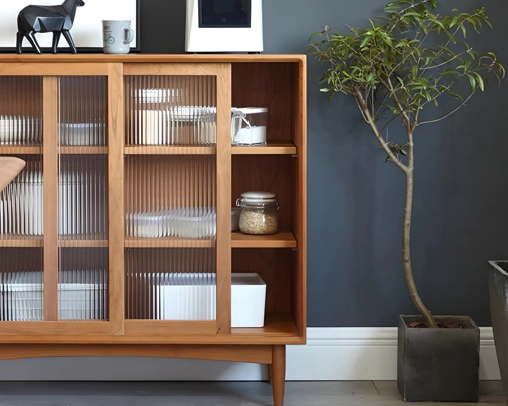 glass front buffet sideboard